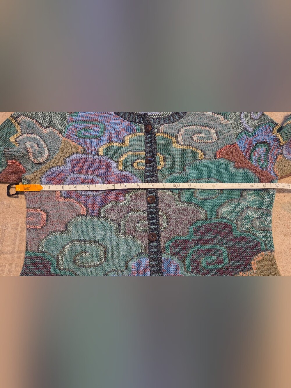 Peruvian Connection Kaffe Fassett Abiquiu Cardigan. Size L. Like New - Picture 6 of 6
